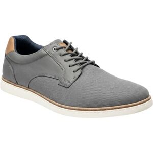 Crown Vintage Edsul Mens Grey Textile Lace Up Casual Oxford Sneakers 11.5 M